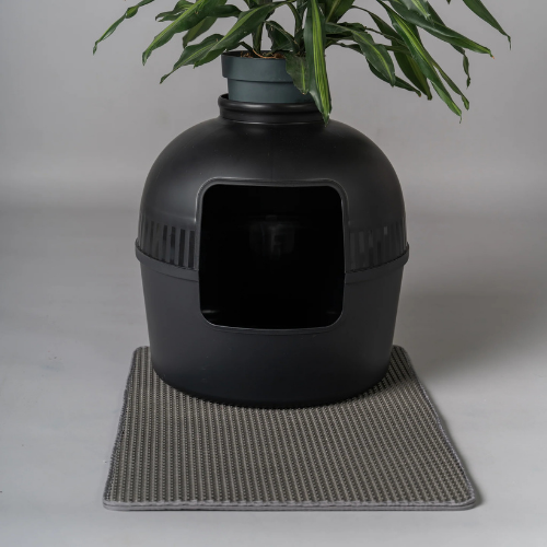 PetFlora Dekoratif Kedi Tuvaleti/Evi Siyah