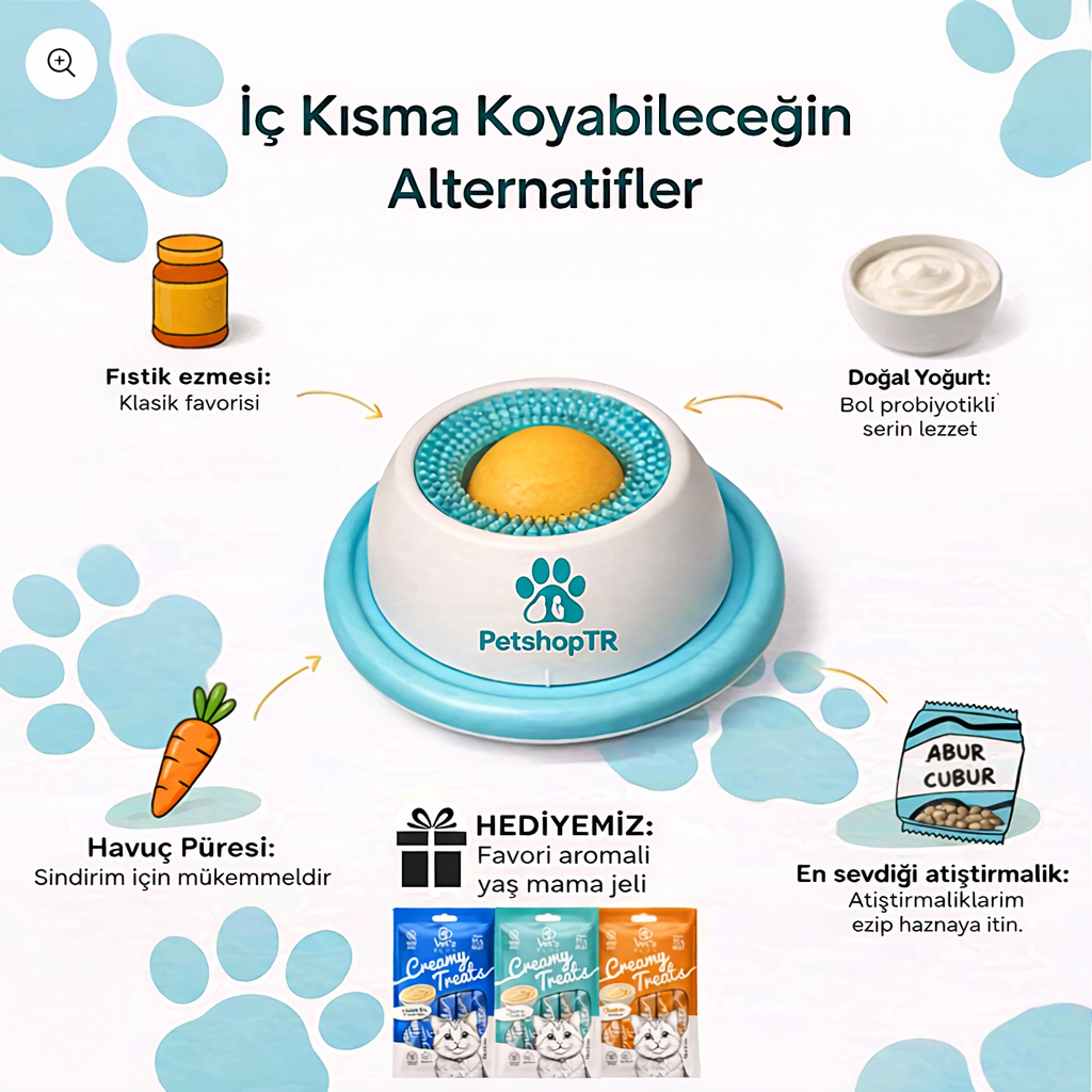3'ü 1 Arada Lezzet Patlamalı Ödül Yalama Oyuncağı