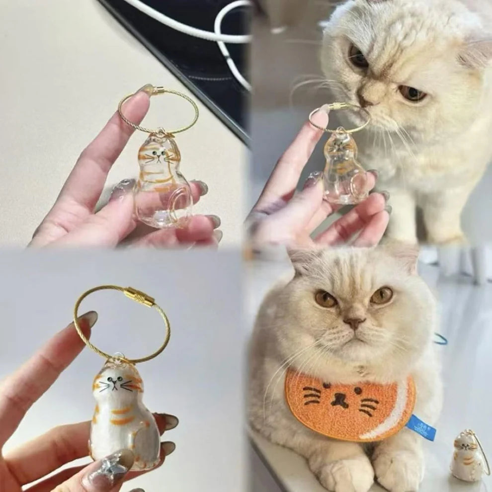 Kedi Temalı Anı Anahtarlığı