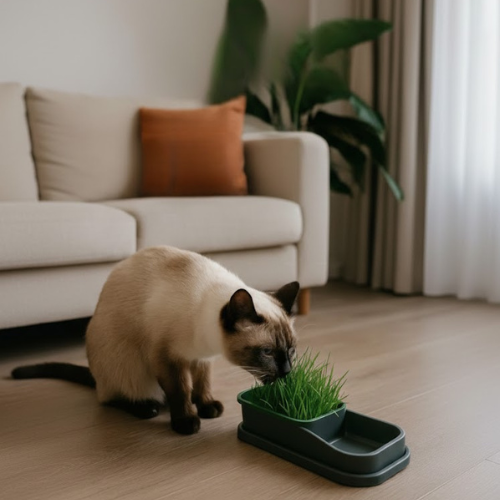 Topraksız Kedi Çimi Mama Kabı - PetÇim