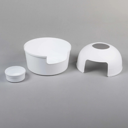 PetFlora Dekoratif Kedi Tuvaleti/Evi Beyaz