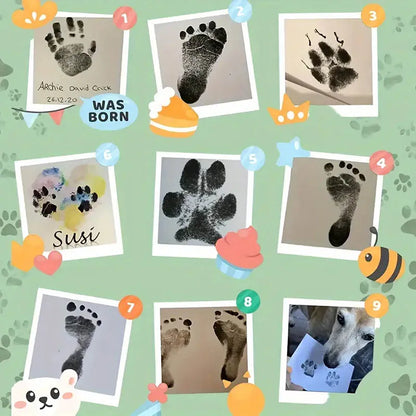 Kedi Köpek Pati İzi Fotoğraf Çerçevesi Seti - Petİz