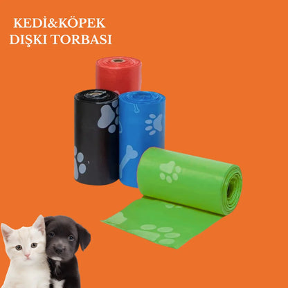 PetPick Dörtlü Renkli ve Dayanıklı Kedi & Köpek Dışkı Toplama Poşeti