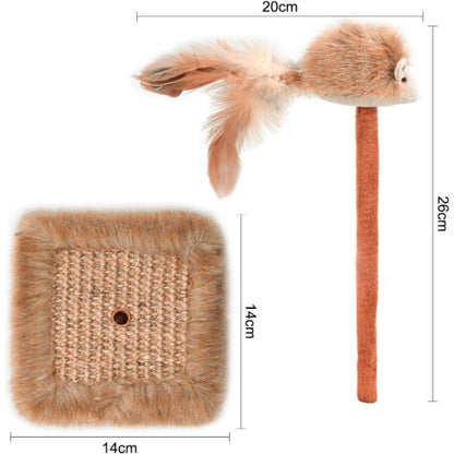 PetTırmal Sesli Oyuncaklı Kedi Tırmalama Tahtası