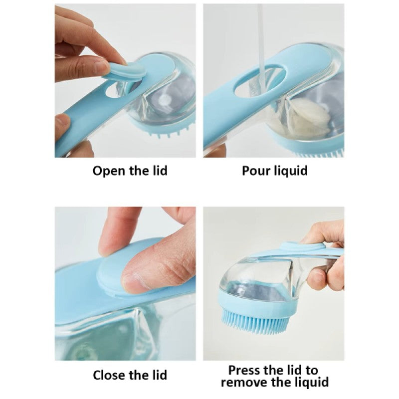 PetWash Sıvı Hazneli Evcil Hayvan Yıkama Tarağı