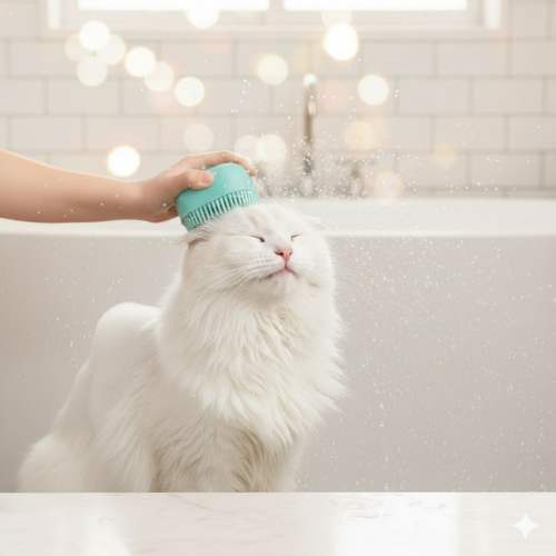 Şampuan Hazneli Kedi Köpek Yıkama Kesesi - PetScrub