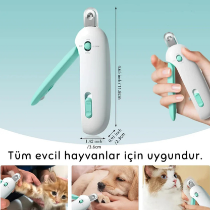Törpülü Hazneli Ayarlanabilir Kedi Köpek Tırnak Makası - PetNail Pro