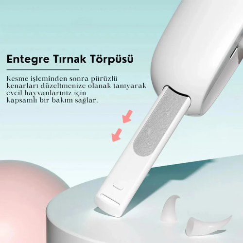 Törpülü Hazneli Ayarlanabilir Kedi Köpek Tırnak Makası - PetNail Pro