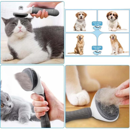 Tuşlu Otomatik Tüy Toplama Tarama Fırçası - PetBrush