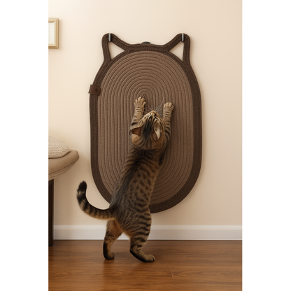 PetMat Dekoratif Kedi Kulaklı Tırmalama Paspası