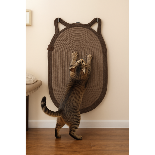 PetMat Dekoratif Kedi Kulaklı Tırmalama Paspası